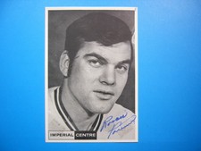 1970/71 IMPERIAL ESSO VANCOUVER CANUCKS PHOTO ROSAIRE PAIEMENT AUTOGRAPH AUTO