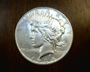 Schlüsseldatum 1934-er Frieden Silberdollar USA postfrisch Münze - Bild 1 von 2