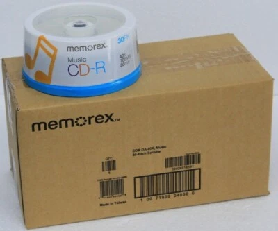 批量 (4) X 30PK MEMOREX CD-R DA 40x 700MB 80 分钟空白主轴高速 CD — 第 1/4 张图片