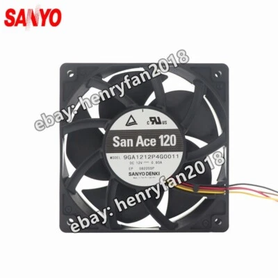 SANYO 9GA1212P4G0011 SanAce Axial Fan 12V 0.93A 120*120*25MM Cooling Fan - Image 1 of 4