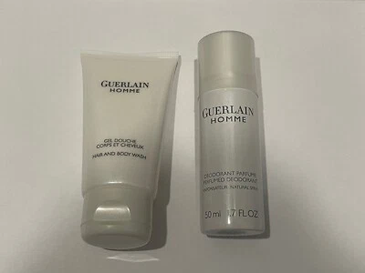 Guerlain Homme, мужская жидкость для мытья тела 2,5 унц и дезодорант 1,7 унц НОВАЯ - Изображение 1 из 2