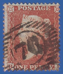 W32 GB QV 1855 1d RED BROWN PLATE 8 BI SGC6 GU IN LONDON - Picture 1 of 2