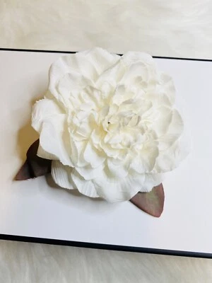 White Camellia Flower Hair Clip New Handmade Gift  4” X 4” - Image 1 of 3