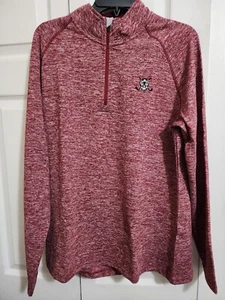 - RARE - NWT MEN'S CHUCO GOLF  1/4-ZIP PULLOVER HEATHER RED GREY BLACK SZ LARGE - Picture 1 of 9