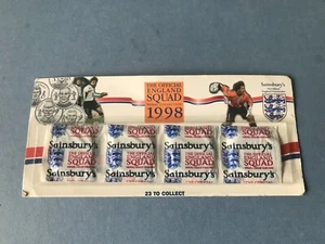 Sainsbury's Official England Squad Medal Collection 1998 paquete sellado - Imagen 1 de 5