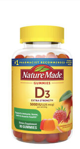 Nature Made D3 Gummies/ 5000IU Extra Strength/ 80 Count