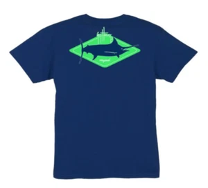 Guy Harvey Boy's Youth Kids Fish Boat S/S T-Shirt. Pick Size..Kite..Deep Blue - Picture 1 of 6