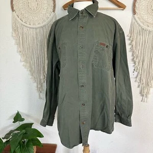 Carhartt Men's Green Button-Up heavy shirt XL - Picture 1 of 7