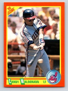 1990 Score Rookie & Traded Candy Maldonado Cleveland Indians #8T