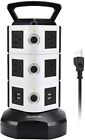 JACKYLED Power Strip Tower Surge Protector 12 Outlets & 6 USB Charging Station