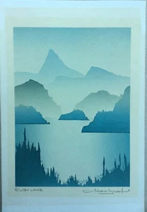 RUBY LAKE SERIGRAPH PRINT Signed Peter Markgraf 12c m x 17 cm - Picture 1 of 1