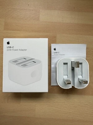 Genuine Apple 20W Type C PD UK Power Adapter Plug Charger For iPhones-Ipads - Image 1 of 4
