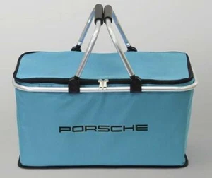 Porsche Original Novelty Foldable Cooler Bag Cold Storage Insulat Box Miami Blue - Picture 1 of 5