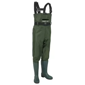 Unisex PVC Nylon Chest Waders Bootfoot Fishing, Hunting Waders Pants Waterproof - Picture 1 of 17