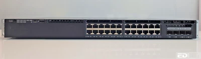 Cisco WS-C3650-24PDM-S 24 Port Gigabit 2x10G With Rack Mounts - Image 1 of 4