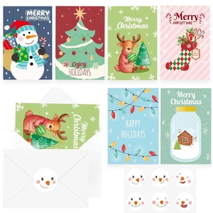 24 Stück 4x6 Zoll Weihnachtskarten mit Umschlägen Weihnachten Urlaub Grußkarten - Bild 1 von 7