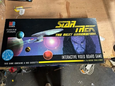 Star Trek The Next Generation VHS Interactive Video Board Game MB Complete 1994 - Image 1 of 4
