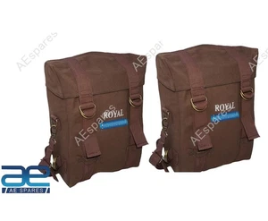 Military Pannier Bags Canvas Brown For Royal Enfield New Classic Reborn 350 @RE - Bild 1 von 10