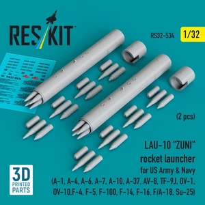 Lanzacohetes ResKit LAU-10 "ZUNI" para Ejército y Marina de los Estados Unidos (2 piezas) 1/32 - Imagen 1 de 3