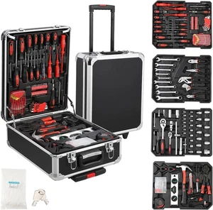 Riedhoff 800-teiliges Mechaniker Werkzeugkoffer Set, mit Trolley Koffer, schwarz & silber - Bild 1 von 5