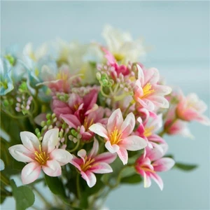 Silk Artificial Lily Flower Wedding Fake Flowers Home/Party Decor - Picture 1 of 16