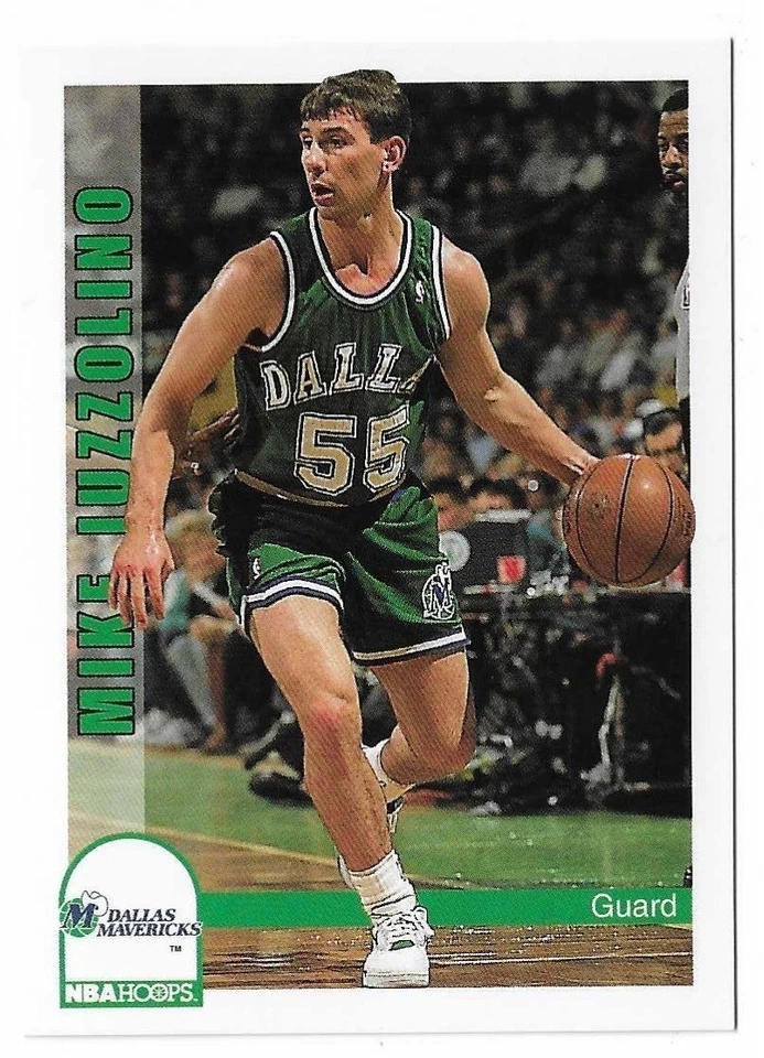 1992-93 NBA Hoops Basketball Mike Iuzzolino Card #48 Dallas Mavericks - Image 1 of 2