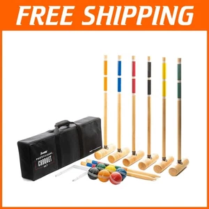 Juego Completo Croquet con Estuche de Transporte y Accesorios de Grado Profesional para 6 Jugadores - Imagen 1 de 10