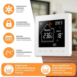 Thermostat Raumthermostat Heizungssteuerung WiFi Smart Fußbodenheizung Bluetooth - Bild 1 von 10