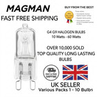 G9 G4 Halogen Bulbs Capsule 10W 18W 20W 25W 28W 33W 40W 60W Lamp Light  220,12v