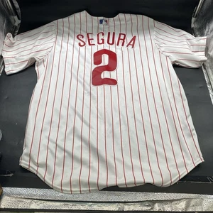 Jean Segura Philadelphia Phillies Majestic Home Official Player Jersey Sz L - Picture 1 of 8