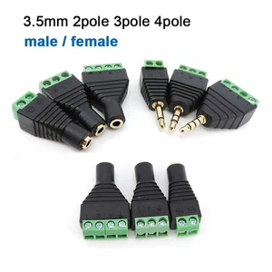3.5mm 2 3 4 Pole mono Stereo Male female connector socket AV Terminal Jack - Picture 1 of 14