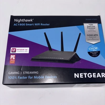 NETGEAR Nighthawk R7000 AC1900 Smart WiFi Router Complete - Image 1 of 4