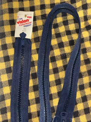 28 Inch YKK #5 VISLON 2-Way Navy Blue #560 Molded Plastic Teeth Separating USA - Image 1 of 4