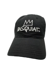 Basquiat King Pleasure Art Exhibit Crown Adjustable Strap Cap Black - Picture 1 of 7