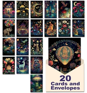 Night Garden - Made in USA - 20 All Occasion Cards Assortment Box with Envelo... - Picture 1 of 9