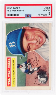 1956 Topps Pee Wee Reese #260 PSA 2 - Image 1 of 2