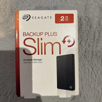 Seagate Backup Plus Slim 2TB Portable External USB HDD - Image 1 of 4