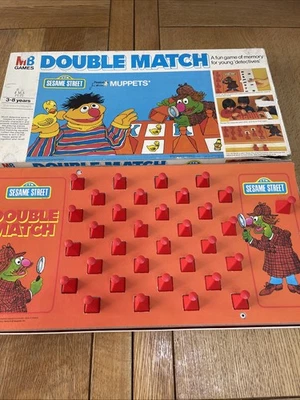 Double Match Sesame Street Game Rare Vintage Collectable 1976 Complete - Image 1 of 4