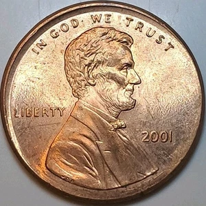 2001 P Lincoln Memorial Cent NICE Off Center Broadstrike Mint Error - Picture 1 of 3