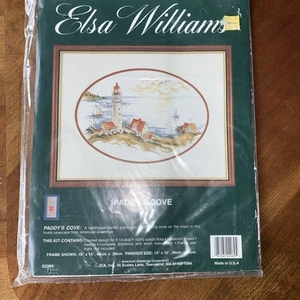 Elsa Williams gezähltes Kreuzstich-Set "Paddy's Cove" ungeöffnet 14 x 10" Leuchtturm - Bild 1 von 4