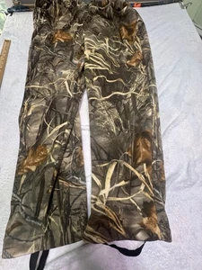Cabela's Pants Mens Xl Camouflage Camo Cargo Fleece Hunting Outdoors Foot Strap - Picture 1 of 10