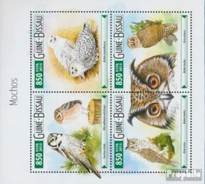 Stamps Guinea-Bissau 2015 Mi 8054-8057 Sheetlet (complete. issue) MNH 2015 Owls - Picture 1 of 1