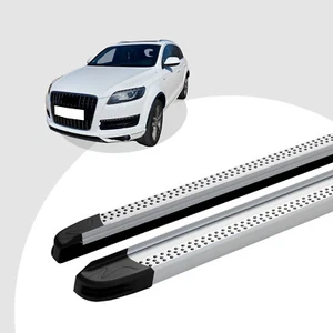 Trittbretter passend für Audi Q7 ab 03/2006-08/2015 (Model: MAJA, Farbe: Silber) - Afbeelding 1 van 11