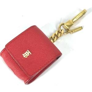 BURBERRY TB logo airpods case Earphone case Leather Red - Picture 1 of 11