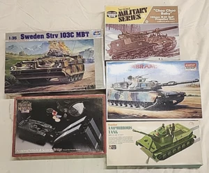 Lot of 5 Military Tank Model Kits, Academy, Trumpeter, Revell, Life Like, Ringo - Picture 1 of 24