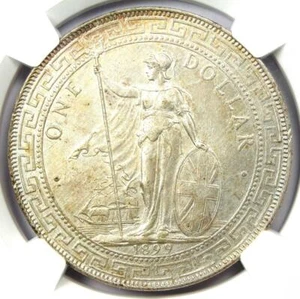 1899-B Great Britain Trade Dollar T$1. Certified NGC Uncirculated Detail. UNC MS - Picture 1 of 4