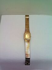 Bill Blass Quartz Mens Gold-Tone Classic Gold Dial Watch, 8 3/4" Needs Battery