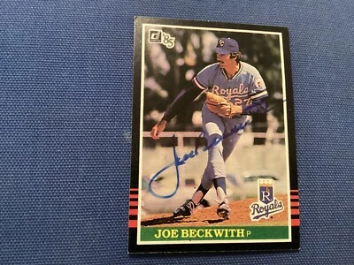 JOE BECKWITH SIGNED, MINT 1985 DONRUSS CARD # 541 KC ROYALS/ FREE POSTAGE!!!!! - Image 1 of 3