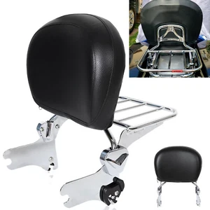 Detachable Backrest Sissy Bar Rack For 97-08 Harley Touring Electra Road Glide - Bild 1 von 13