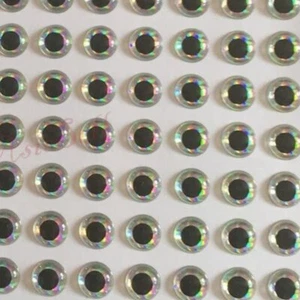 25 un./250 un. palo fuerte ojos de pez plateado holográfico de 2 mm a 18 mm - Imagen 1 de 37